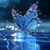 5D Diamond Painting Blue Crystal Butterfly Kit