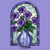 5D Diamond Painting Purple Flower Vase in the Window Abstract Kit