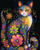 5D Diamond Painting Abstract Flower Pattern Cat Kit