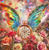 5D Diamond Painting Colorful Wings Pocket Watch Kit