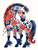 5D Diamond Painting Blue and Red Pattern Pony Kit