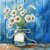 5D Diamond Painting White Daisies in a Jar Kit