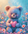 5D Diamond Painting Pink Heart Teddy Bear Kit