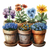 5D Diamond Painting Pots of Flowers Watercolor Kit