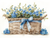 5D Diamond Painting Blue Bow Basket of Blue Flowers Kit