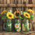 5D Diamond Painting Three Jars of Daisies and Sunflowers Kit