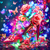 5D Diamond Painting Dark Red Stiletto and Flowers Kit