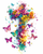 5D Diamond Painting Colorful Flower and Butterfly Cross Kit