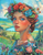 5D Diamond Painting Succulent Flower Nature Girl Kit