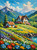 5D Diamond Painting Countryside Mountain Home Kit