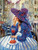 5D Diamond Painting Abstract Blue Hat Woman Kit