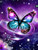 5D Diamond Painting Purple Butterfly Swirls Kit