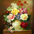 5D Diamond Painting Yellow Vase Rose Bouquet kit