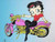 5D Diamond Painting Betty Boop Pink Motorcycle Kit