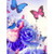 5D Diamond Painting Two Butterflies and Blue Roses Kit