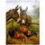 5D Diamond Painting Two Donkeys and Roosters Kit