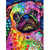 5D Diamond Painting Abstract Colored Pug Kit