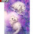 5D Diamond Painting White Kittens in Lavender Blossoms Kit