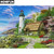 5D Diamond Painting Thatched Roof Home and Lighthouse Kit