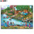 5D Diamond Painting Summertime at the Lake Cabin Kit