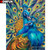 5D Diamond Painting Gold and Blue Peacocks Kit