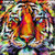 5D Diamond Painting Abstract Tiger Face Kit