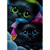 5D Diamond Painting Blue and Green Eyed Black Kittens Kit