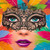 5D Diamond Painting Black Lace Mask and Feathers Kit