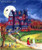 5D Diamond Painting Red Haunted House Kit
