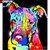 5D Diamond Painting Black Background Abstract Pit bull Kit