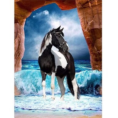 Horses on the Beach - Diamond Painting Kit – bemyhobbystore