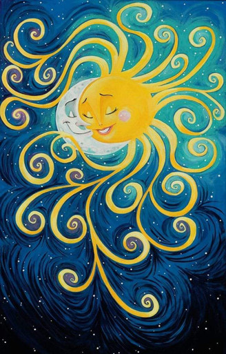 Sun and Moon Paint with Diamonds – Art Providore