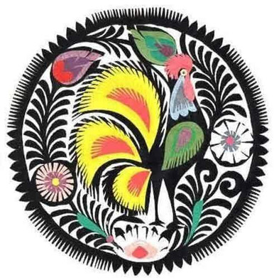 5D Diamond Painting Yellow Tail Abstract Rooster Circle Kit