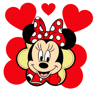 MINNIE HEART - MINNIE MOUSE PAINTING