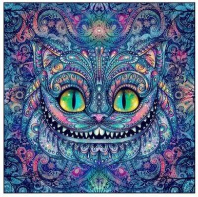  Modern Merch Alice Wonderland Diamond Painting Kits for Adults,  DIY Large Diamond Art, 5D Paint by Numbers Kits Neon Cheshire Cat Puzzle  DIY Wall Decor Holiday Gift : Arts, Crafts 