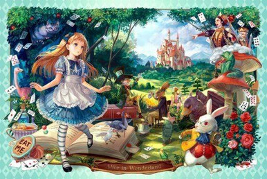 Alice In Wonderland - 5D Diamond Painting - DiamondByNumbers