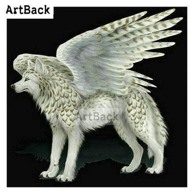 5D Diamond Painting Wolf with Wings Kit