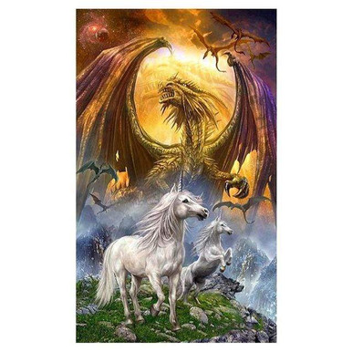 Aurora Unicorn Diamond Painting  Dragons & Beasties – Dragons and