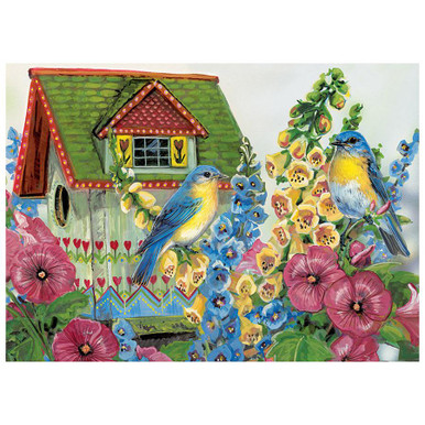 5D Diamond Painting Blue Bird Birdhouse Kit