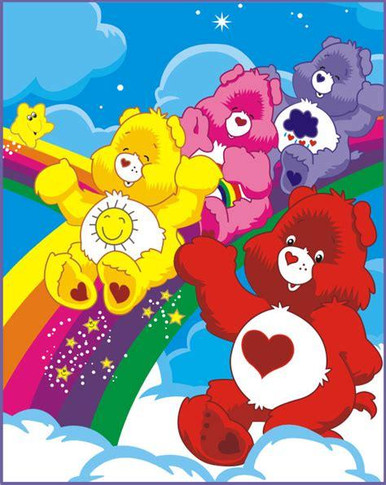 5D Diamond Painting Care Bears Rainbow Slide Kit