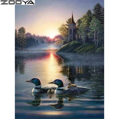 Duck Hunting Diamond Painting Kit with Free Shipping – 5D Diamond Paintings