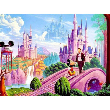 5D Diamond Painting Mickey Mouse Disney Castle Kit - Bonanza Marketplace