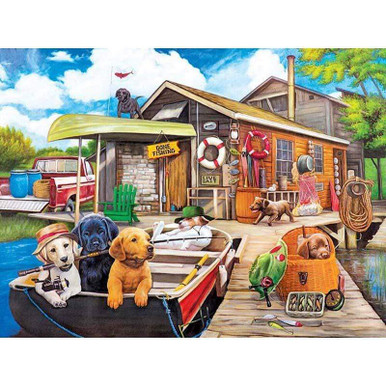 5D Diamond Painting Gone Fishing Bear Kit - Bonanza Marketplace