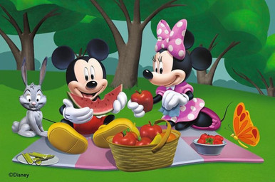 5D Diamond Painting Mickey and Minnie's Picnic Lunch kit