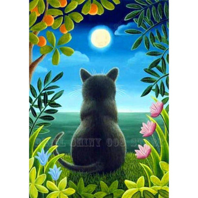 5D Diamond Painting Cat on the Fence Kit