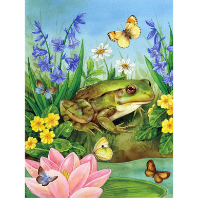 5D Diamond Painting Frog and Butterflies Kit - Bonanza Marketplace