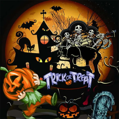 5D Diamond Painting Trick Or Treat Mariachis Kit - Bonanza Marketplace