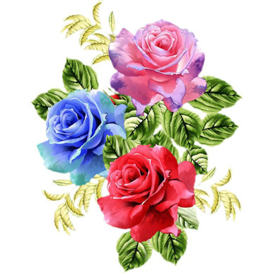 5D Diamond Painting Three Roses with Leaves Kit - Bonanza Marketplace