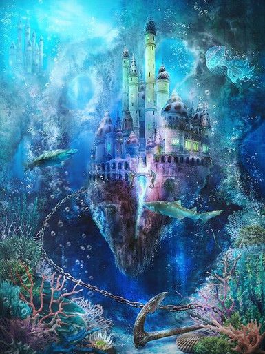 5D Diamond Painting Underwater Palace Kit - Bonanza Marketplace