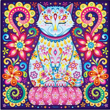 5D Diamond Painting Peekaboo Orange Cat Kit - Bonanza Marketplace